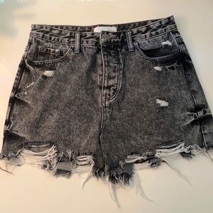 Vervet distressed denim jean shorts